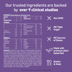 Enfamil can open with scoop highlighting easy measuring and preparation