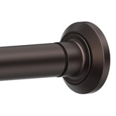 ENJOYBASICS bronze shower rod front view showing clean profile and easy design benefit