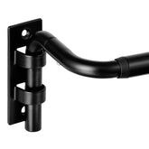 ENJOYBASICS front view of wrap-around rod showing sleek black finish and tidy appearance