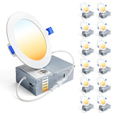 Ensenior front view of 4-inch recessed light showing clean trim and even glow benefits