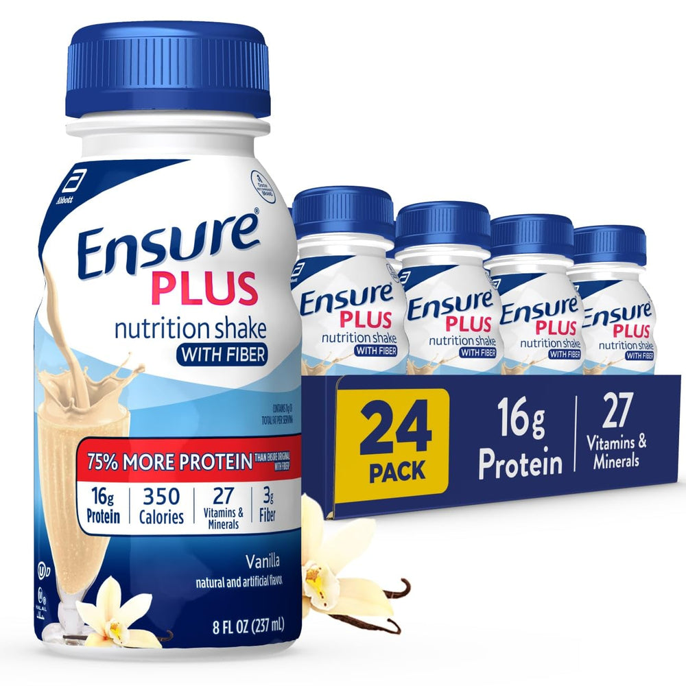 Ensure bottle front view showing vanilla flavor and benefits