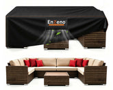 Enzeno front view of cover on sectional showing full protection and neat fit