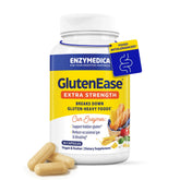 Enzymedica GlutenEase front packaging showing product benefits and capsule count