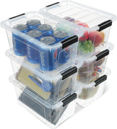 EOENVIVS front view of six clear bins showing size and organized set benefit