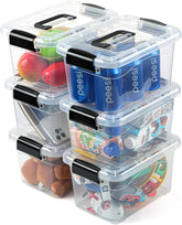 EOENVIVS front packaging view showing six clear bins and benefits of visible organization