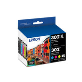 Epson 302 front packaging showing full combo pack and brand clarity benefit
