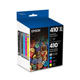 Epson 410 front packaging showing combo pack and compatibility benefits