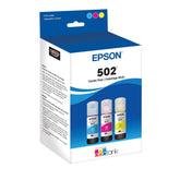 Epson front packaging showing the 502 color combo and savings