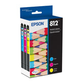 Epson 812 front packaging shows three-color combo and quick-install benefit