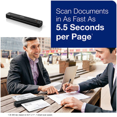 Epson ES-50 scanning an ID card with clear capture for reliable records