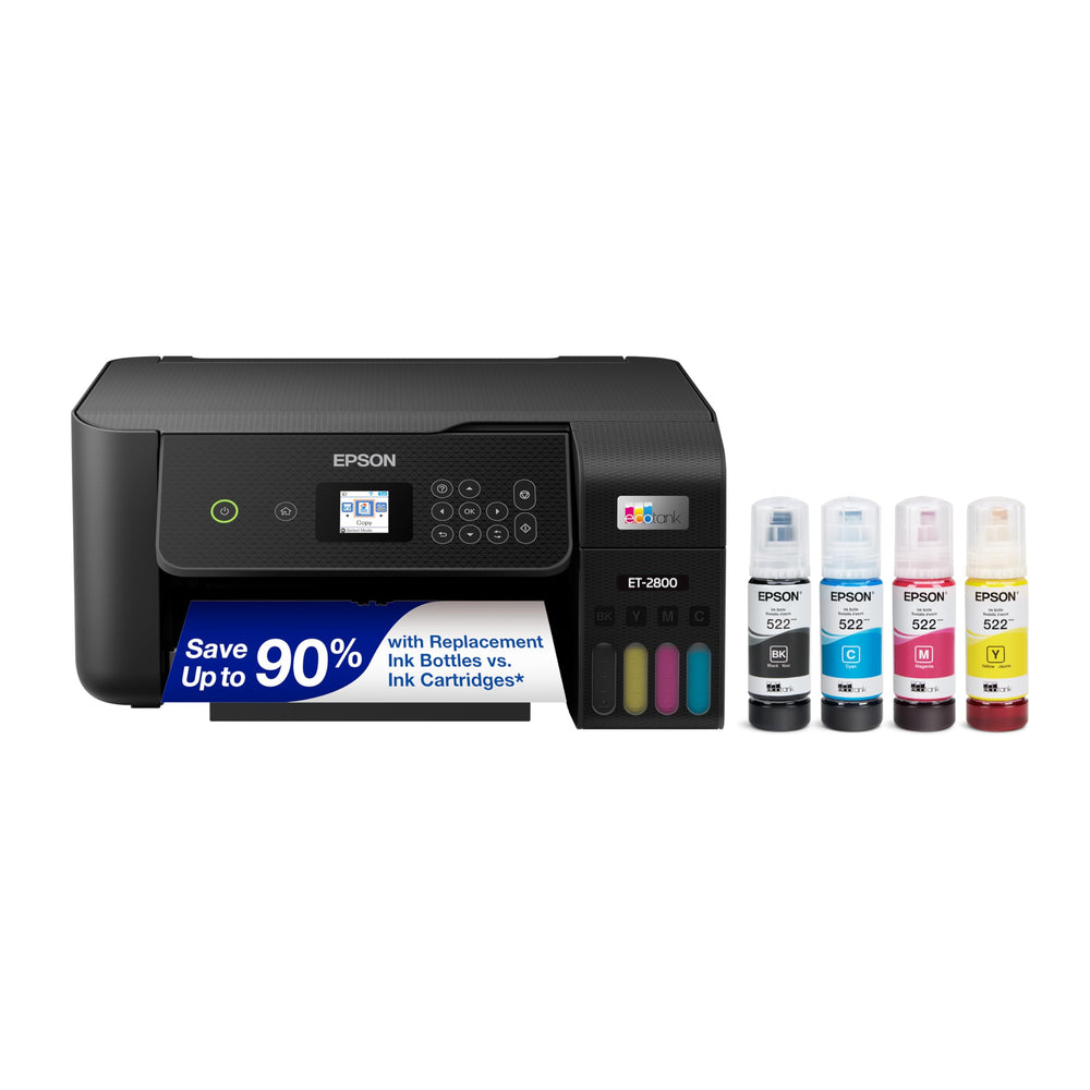 Epson ET-2800 front view showing compact all-in-one design and easy access