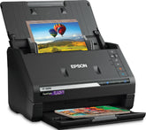 Epson FastFoto FF-680W front view showing compact design and fast scanning