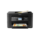 Epson WF-3823 front view showing compact all-in-one design and easy access benefits