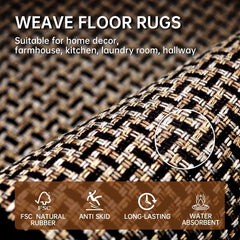 eqivei underside rubber backing detail showing slip-resistant, waterproof benefit