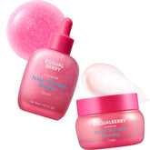 EQQUALBERRY front packaging duo showing pink serum and cream for firming