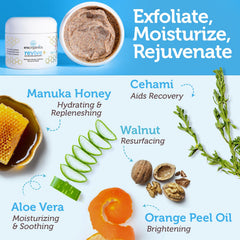 Era Organics close-up of scrub texture highlighting gentle exfoliation