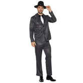 EraSpooky front view of jacket and pants showing bold vintage silhouette and instant costume impact