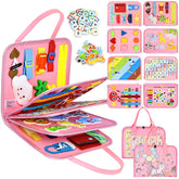 Esjay front cover multipage view showing pink patterns and educational benefits