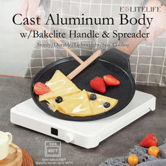 ESLITE LIFE pan base side view highlighting magnetized induction-friendly bottom for even heat