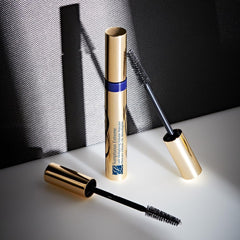 Estée Lauder before and after lashes demonstrating multiplied volume and lift