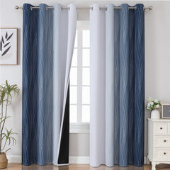 Estelar Textiler front view of ombre panels showing modern style and privacy benefit