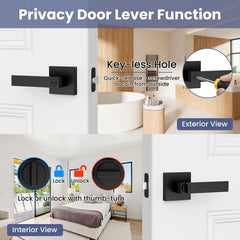 Estmoon side profile showing square silhouette for a modern stylish door accent