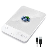 Etekcity front view showing slim platform and clear display for accurate weighing