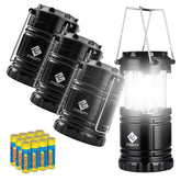 Etekcity four-pack front view showing compact lanterns and included batteries for quick use