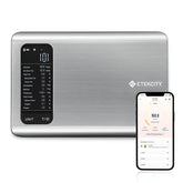 Etekcity front view of smart nutrition scale showing compact design and screen, practical for counters