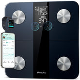 Etekcity front view tempered glass scale showing clear display and stable platform benefit