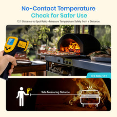 Etekcity Lasergrip 774 close-up of emissivity control for tailored surface readings