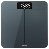 Etekcity scale front view showing slim design and bright screen for easy readings