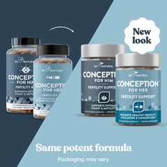 Eu Natural Conception for Her label close-up highlighting ingredients