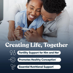 Eu Natural Conception for Him label close-up showing key nutrients