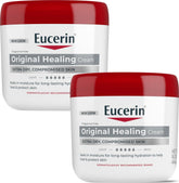 Eucerin front packaging showing two 16 ounce jars for long-lasting hydration