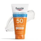 Eucerin front packaging showing SPF 50 and benefits
