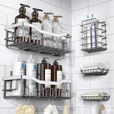 EUDELE front view hanging caddy showing organized bottles and easy access benefit