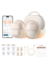 eufy front view showing pump and charging case, highlighting portability