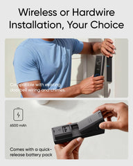 eufy Security C31 battery removal showing rechargeable pack for easy power maintenance
