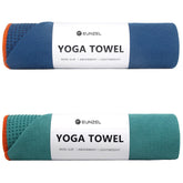 Eunzel front view of two-pack towels showing dark cyan and steel blue colors and fit