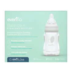 evenflo front packaging showing bottles and benefits