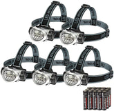 EverBrite front view of headlamp five-pack showing compact design and immediate readiness