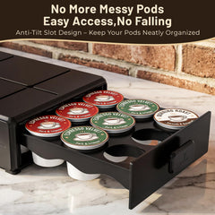 EVERIE close-up of molded pod slots showing secure alignment benefit