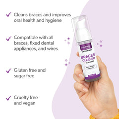 EverSmile OrthoFoam applied to toothbrush demonstrating targeted braces cleaning benefit