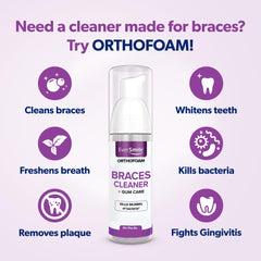 EverSmile OrthoFoam foam texture close-up illustrating foaming action for deep cleaning