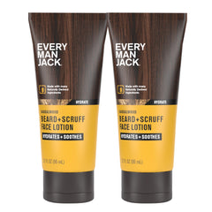 Every Man Jack front packaging showing two bottles and sandalwood scent benefit