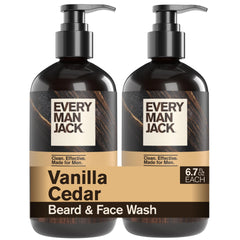 Every Man Jack front packaging showing two bottles and product benefit