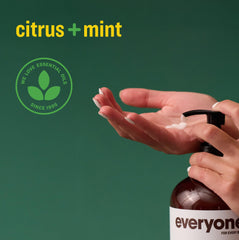 everyone applying lotion to hand demonstrating smooth hydration and fast dry time