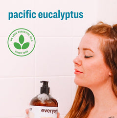 everyone eucalyptus held in hand to show scale and long-lasting two-bottle convenience