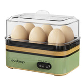 evoloop front view retro green showing compact design and quick cooking benefit